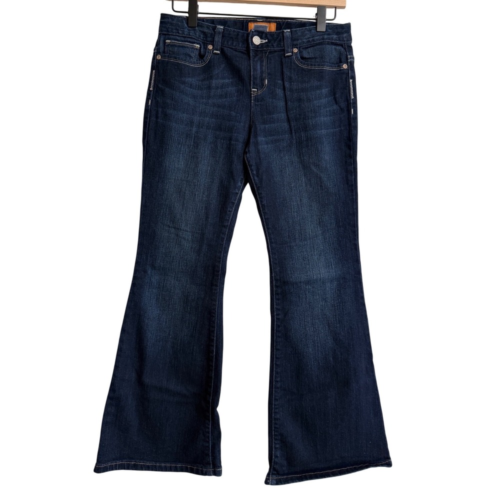 Old Navy Girls Dark Wash Flare Jeans Size 10 Plus Denim Pants‎ Stretch Blue